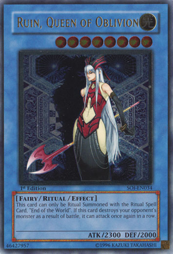 Ruin, Queen of Oblivion (UTR) [SOI-EN034] Ultimate Rare Yu-Gi-Oh!