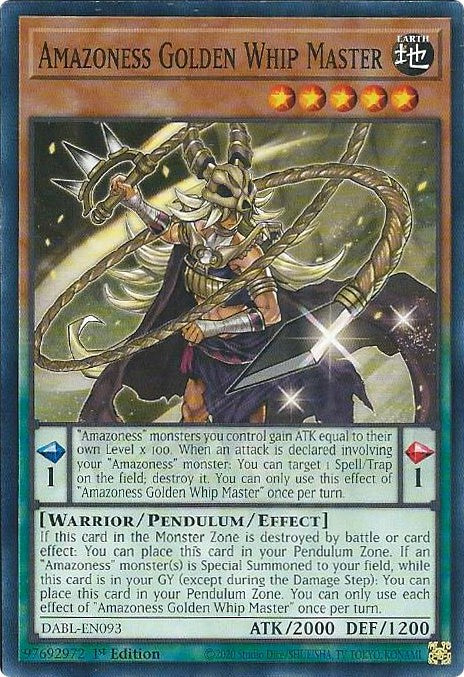 Amazoness Golden Whip Master [DABL-EN093] Common Yu-Gi-Oh!