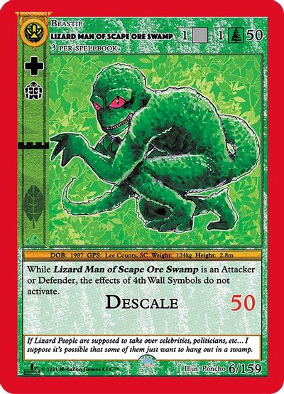 Lizard Man Of Scape Ore Swamp [Cryptid Nation: First Edition] Metazoo