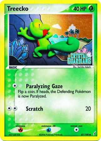 Treecko (67/100) (Stamped) [EX: Crystal Guardians] Pokémon