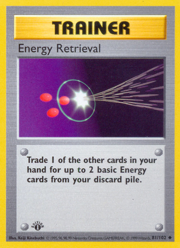 Energy Retrieval (81/102) (Shadowless) [Base Set 1st Edition] Pokémon