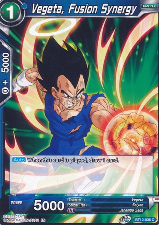 Vegeta, Fusion Synergy (BT12-036) [Vicious Rejuvenation] Dragon Ball Super