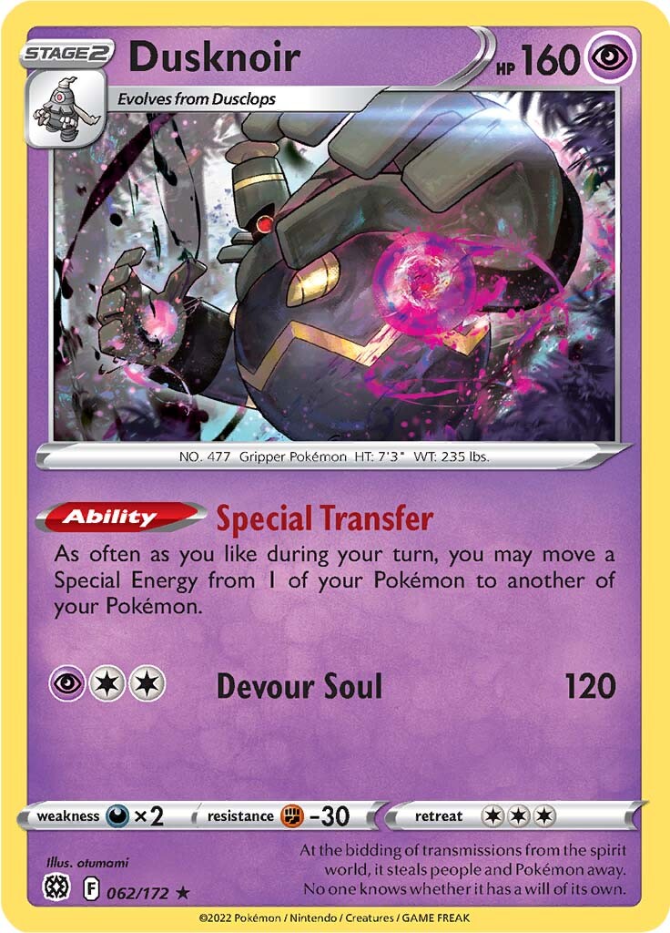 Dusknoir (062/172) [Sword & Shield: Brilliant Stars] Pokémon