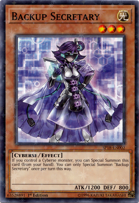 Backup Secretary [SP18-EN002] Starfoil Rare Yu-Gi-Oh!