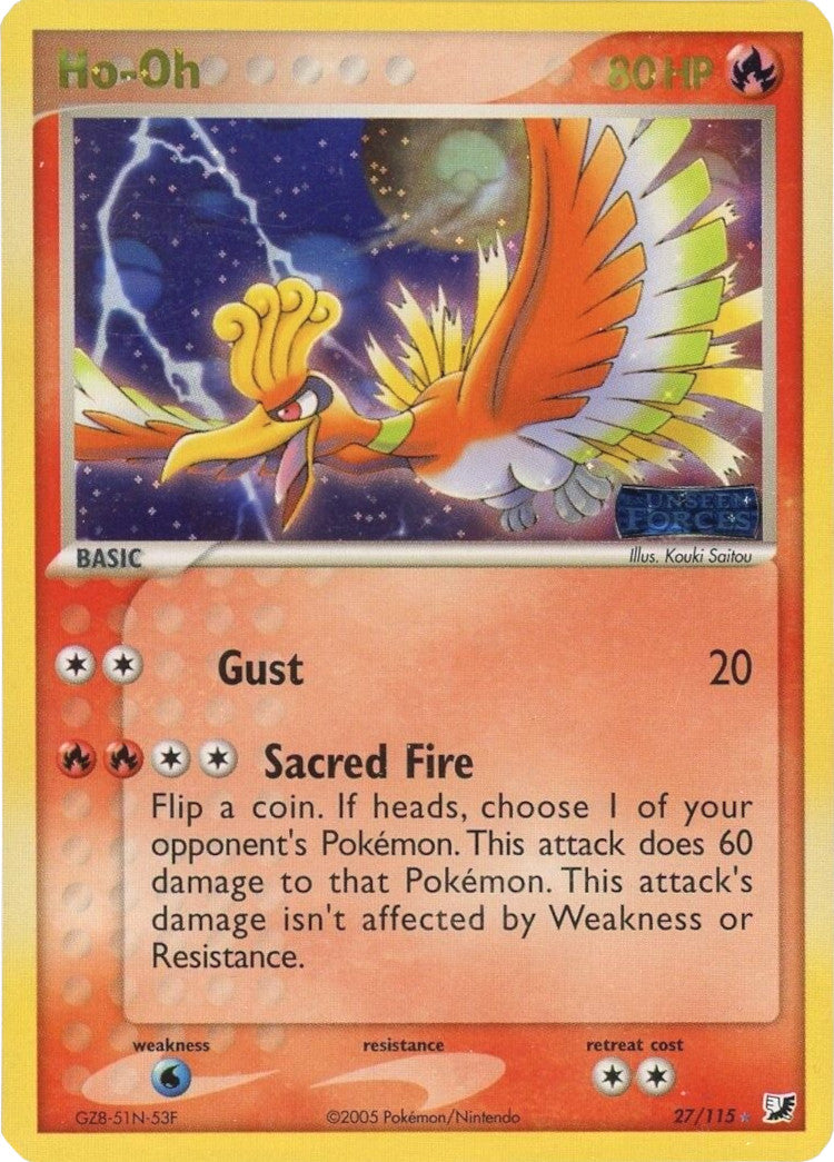 Ho-Oh (27/115) (Stamped) [EX: Unseen Forces] Pokémon