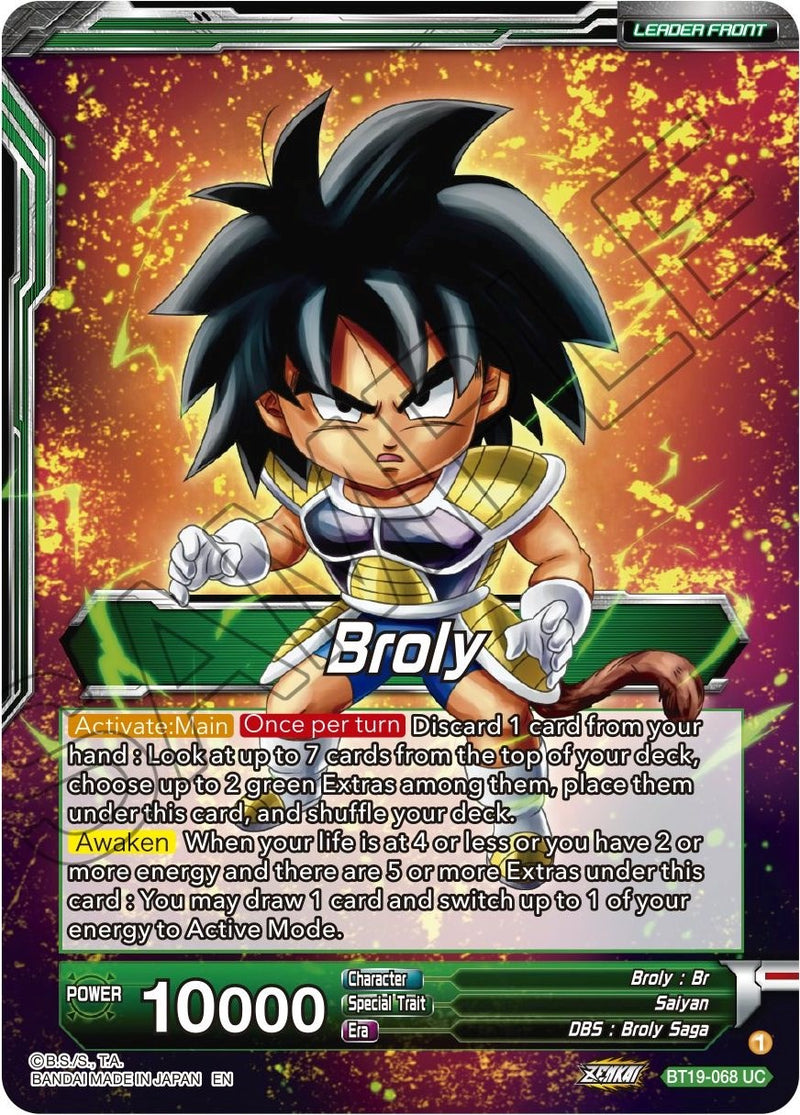 Broly // Broly, the Ultimate Saiyan (BT19-068) [Fighter's Ambition] Dragon Ball Super