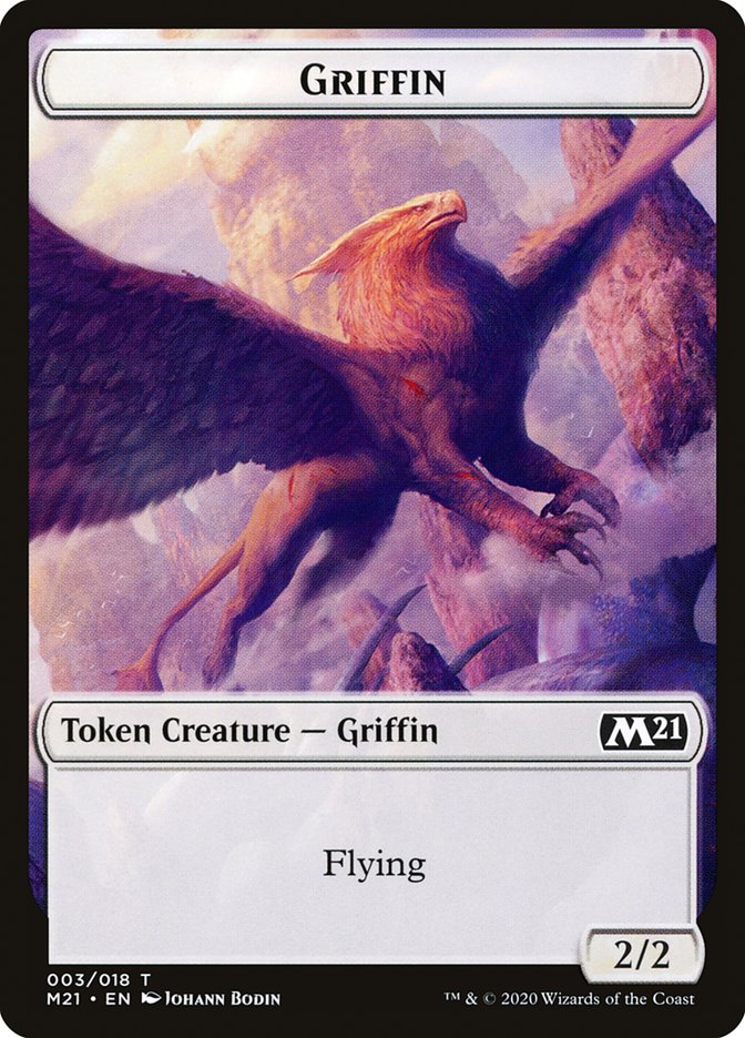 Beast // Griffin Double-Sided Token [Core Set 2021 Tokens] Magic: The Gathering
