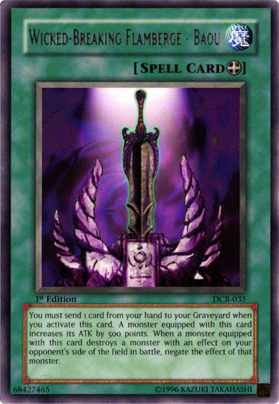 Wicked-Breaking Flamberge - Baou [DCR-035] Rare Yu-Gi-Oh!