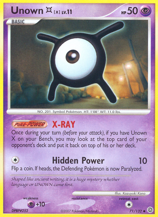 Unown X (71/132) [Diamond & Pearl: Secret Wonders] Pokémon