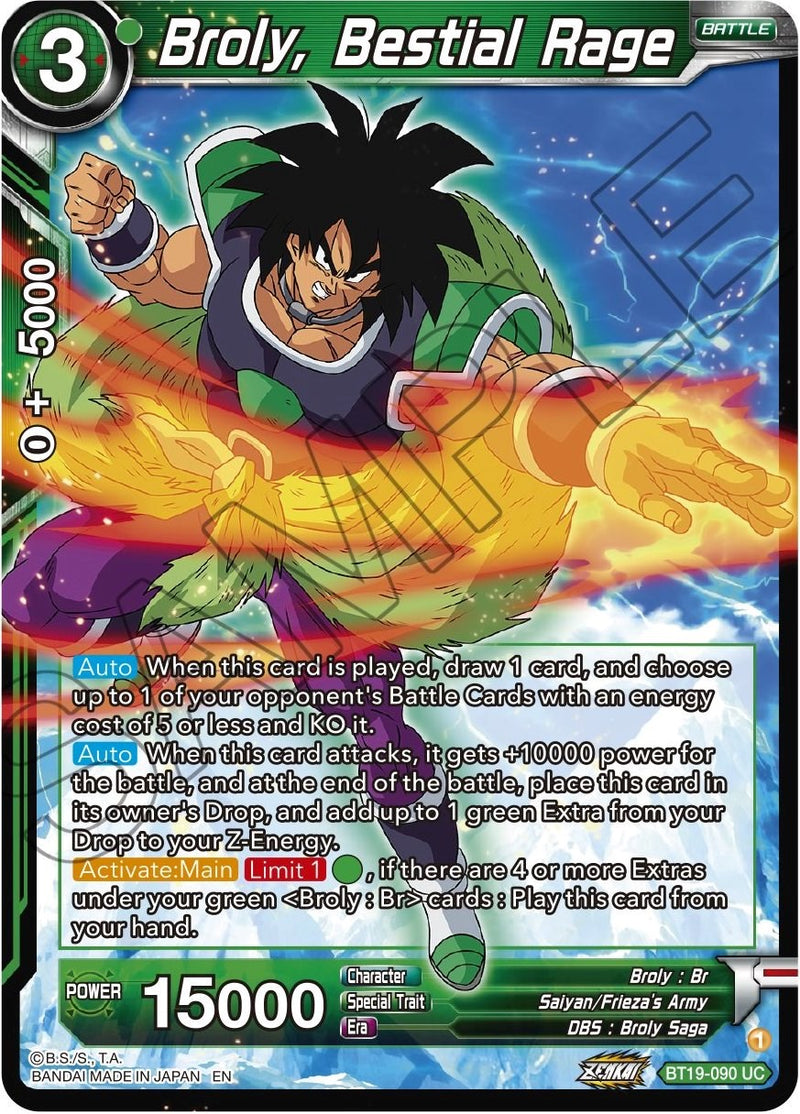 Broly, Bestial Rage (BT19-090) [Fighter's Ambition] Dragon Ball Super