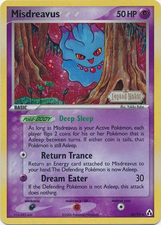 Misdreavus (40/92) (Stamped) [EX: Legend Maker] Pokémon