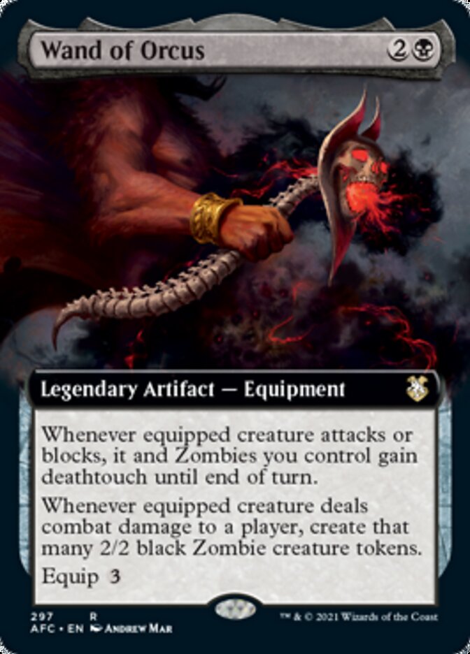 Wand of Orcus (Extended Art) [Dungeons & Dragons: Adventures in the Forgotten Realms Commander] Magic: The Gathering