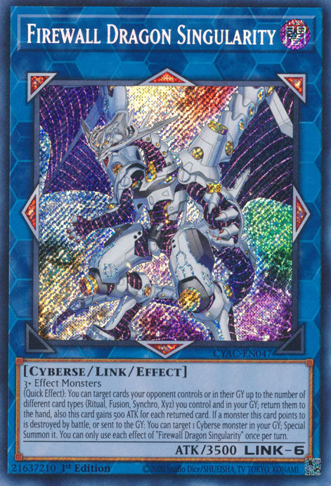 Firewall Dragon Singularity [CYAC-EN047] Secret Rare Yu-Gi-Oh!