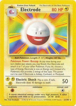 Electrode (21/102) [Base Set Unlimited] Pokémon
