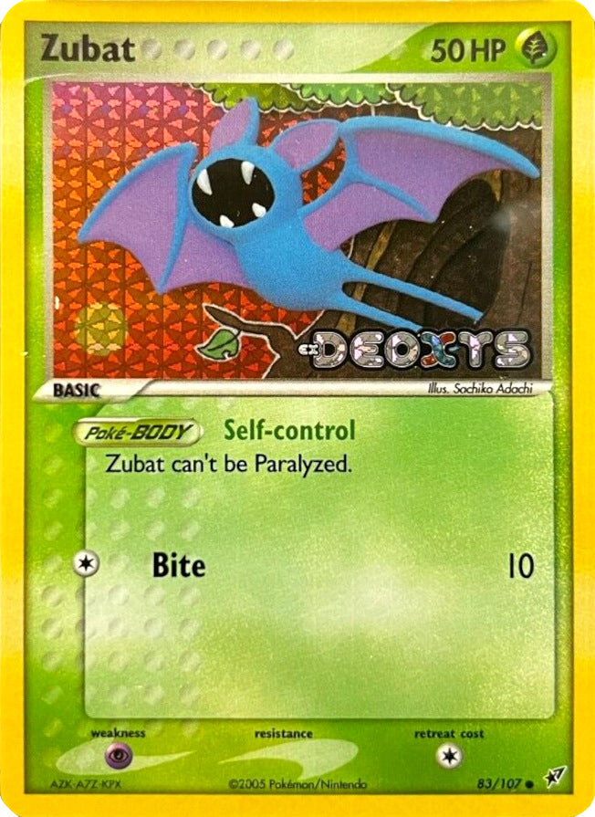 Zubat (83/107) (Stamped) [EX: Deoxys] Pokémon