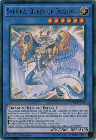 Saffira, Queen of Dragons [DUEA-EN050] Ultra Rare Yu-Gi-Oh!