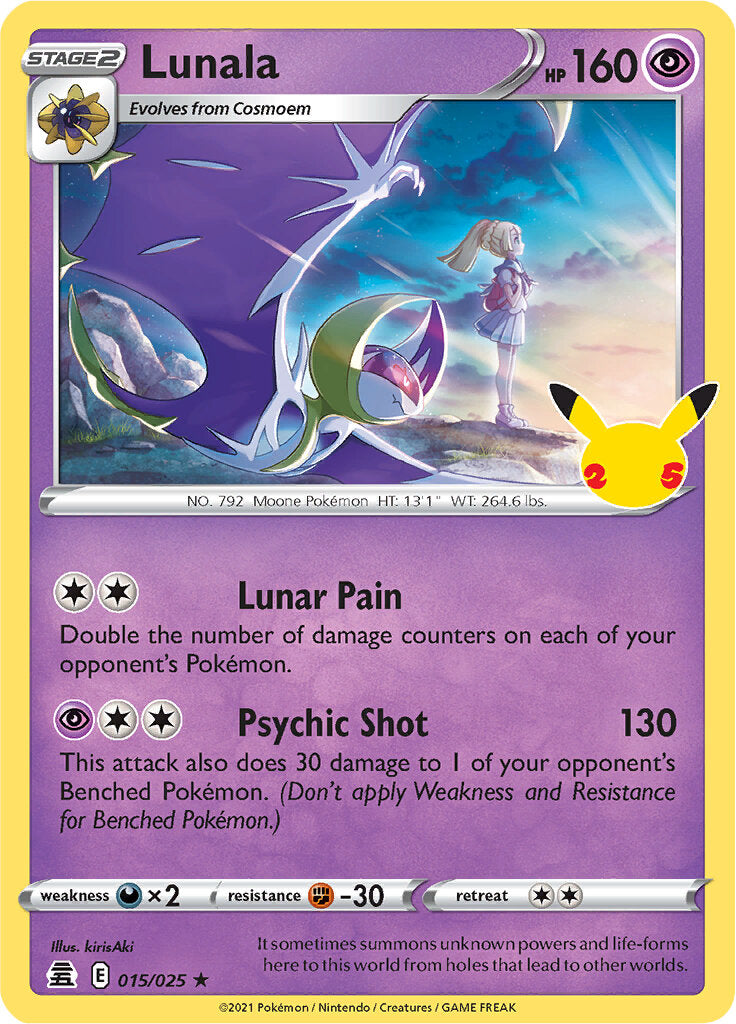 Lunala (015/025) [Celebrations: 25th Anniversary] Pokémon