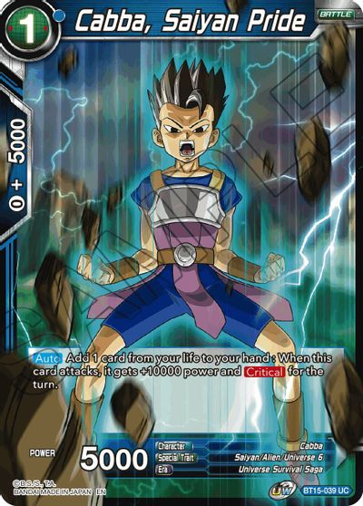 Cabba, Saiyan Pride (BT15-039) [Saiyan Showdown] Dragon Ball Super