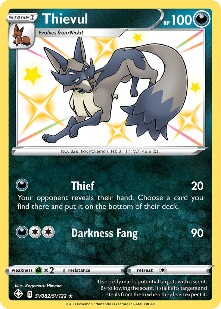 Thievul (SV082/SV122) [Sword & Shield: Shining Fates] Pokémon