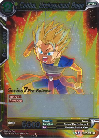 Cabba, Undisguised Rage (BT7-081_PR) [Assault of the Saiyans Prerelease Promos] Dragon Ball Super