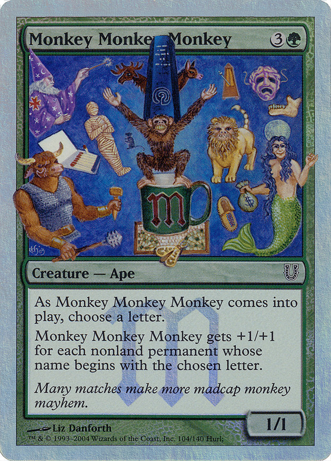 Monkey Monkey Monkey (Alternate Foil) [Unhinged] Magic: The Gathering