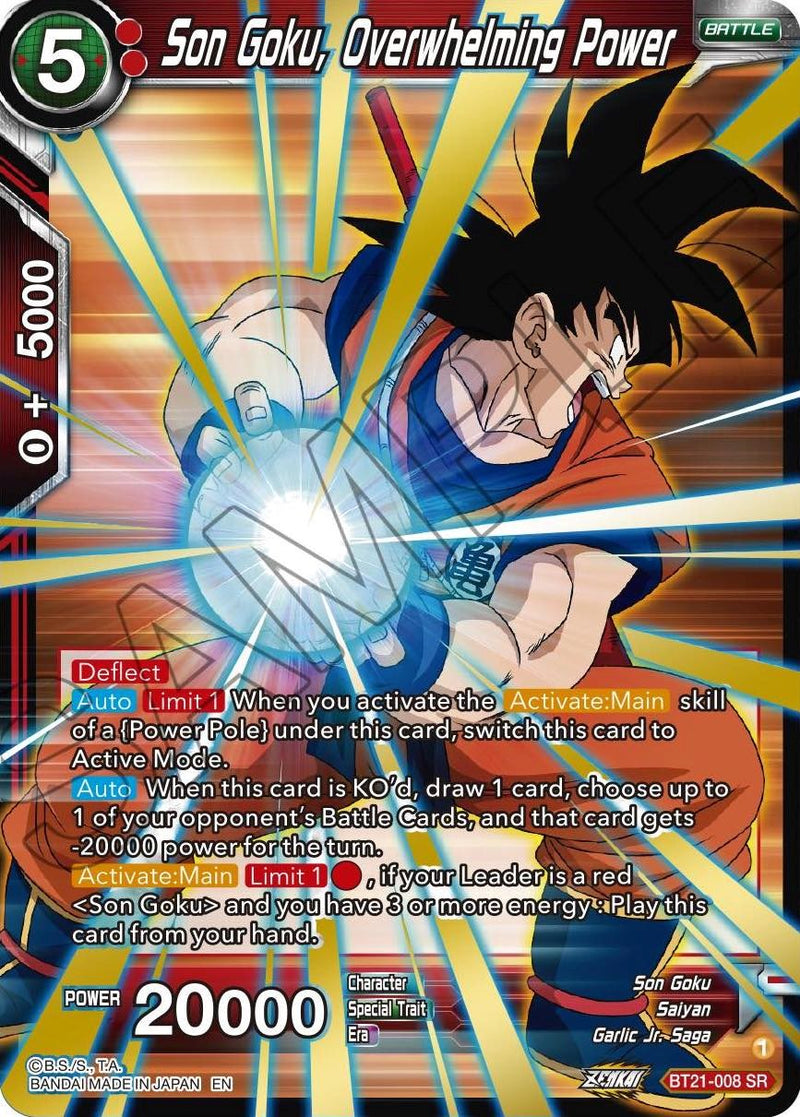 Son Goku, Overwhelming Power (BT21-008) [Wild Resurgence] Dragon Ball Super
