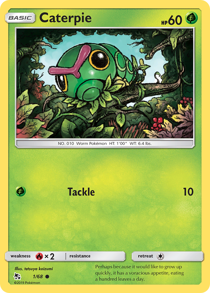 Caterpie (1/68) [Sun & Moon: Hidden Fates] Pokémon