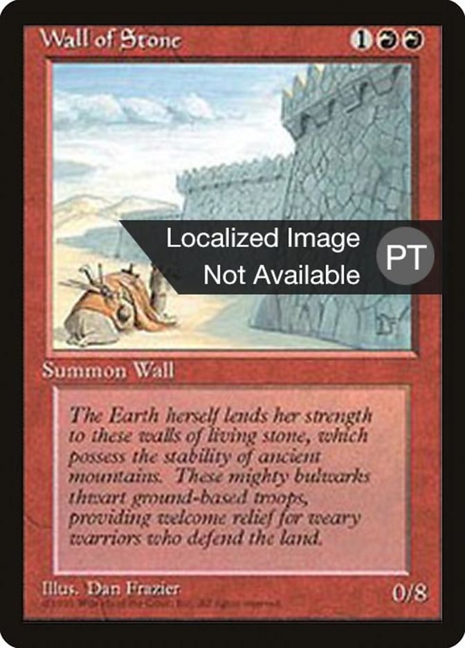 Wall of Stone [Fourth Edition (Foreign Black Border)] Magic: The Gathering