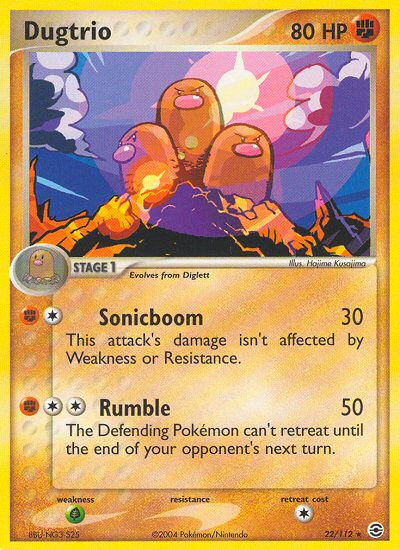 Dugtrio (22/112) [EX: FireRed & LeafGreen] Pokémon