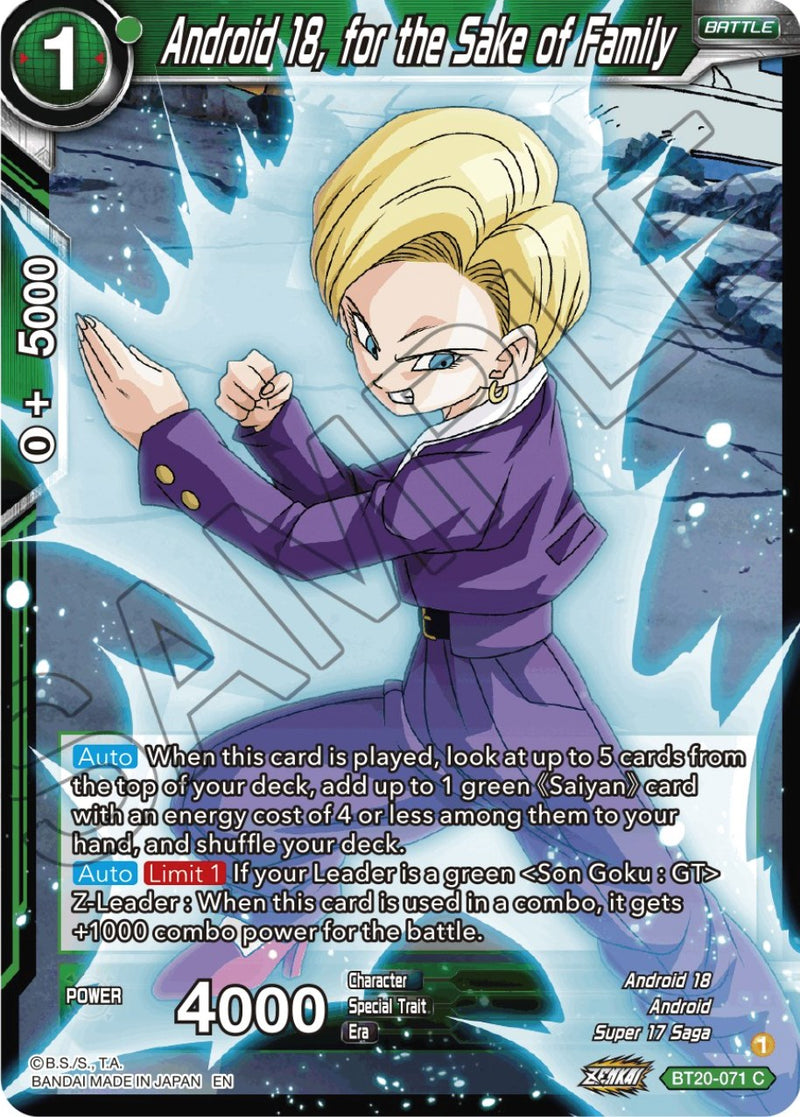 Android 18, for the Sake of Family (BT20-071) [Power Absorbed] Dragon Ball Super