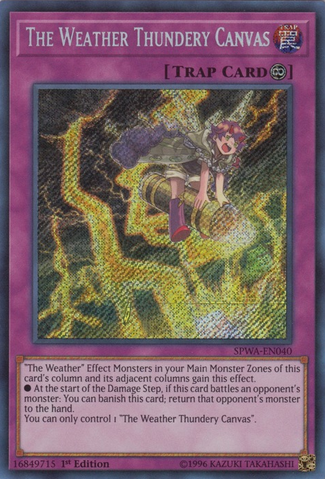 The Weather Thundery Canvas [SPWA-EN040] Secret Rare Yu-Gi-Oh!