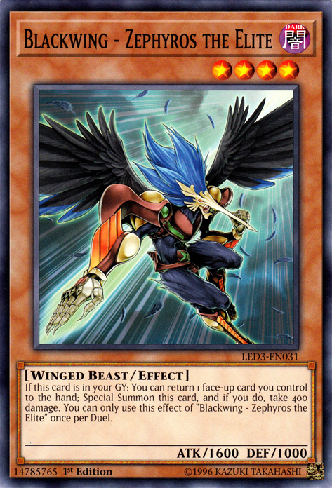 Blackwing - Zephyros the Elite [LED3-EN031] Common Yu-Gi-Oh!