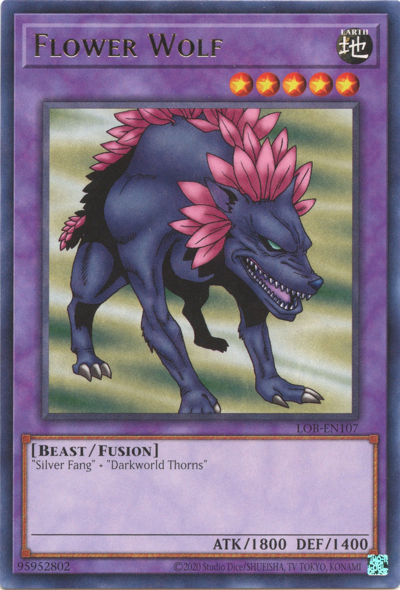 Flower Wolf (25th Anniversary) [LOB-EN107] Rare Yu-Gi-Oh!