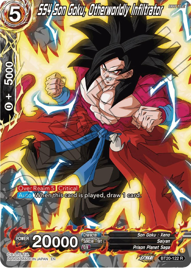 SS4 Son Goku, Otherworldly Infiltrator (Silver Foil) (BT20-122) [Power Absorbed] Dragon Ball Super