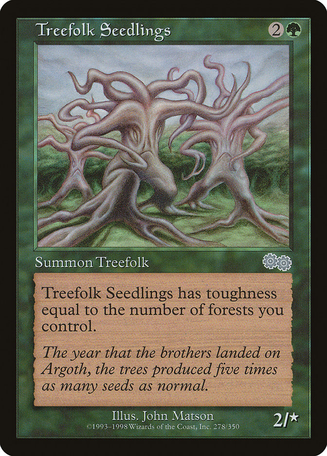 Treefolk Seedlings [Urza's Saga] Magic: The Gathering