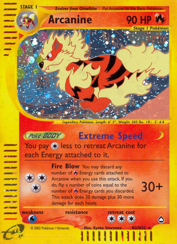 Arcanine (H2/H32) [Aquapolis] Pokémon
