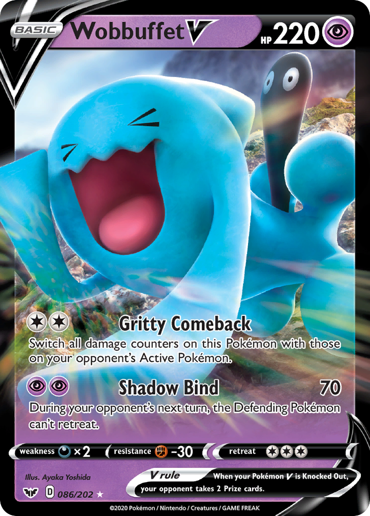 Wobbuffet V (086/202) [Sword & Shield: Base Set] Pokémon