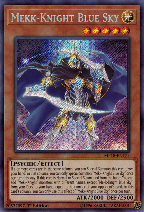 Mekk-Knight Blue Sky [MP18-EN177] Secret Rare Yu-Gi-Oh!