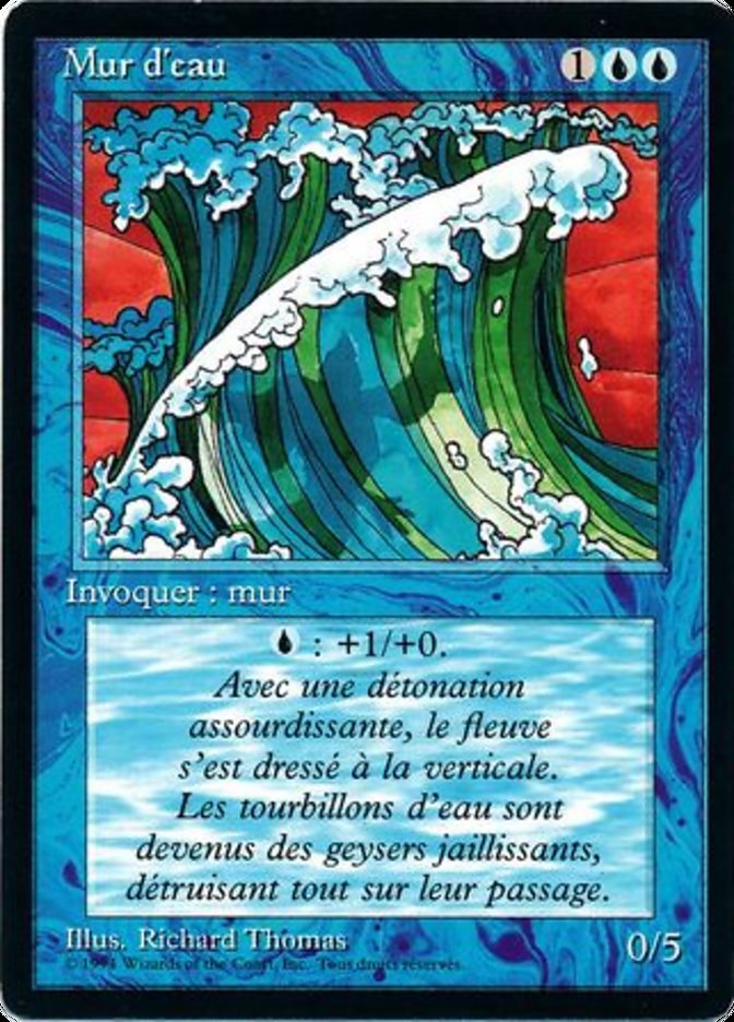 Wall of Water [Foreign Black Border] Magic: The Gathering