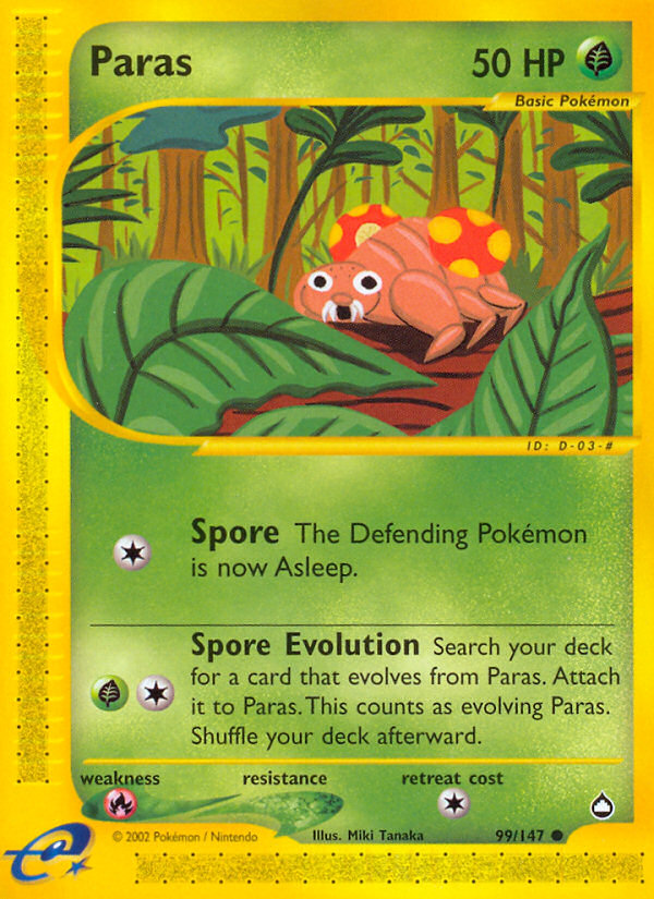 Paras (99/147) [Aquapolis] Pokémon