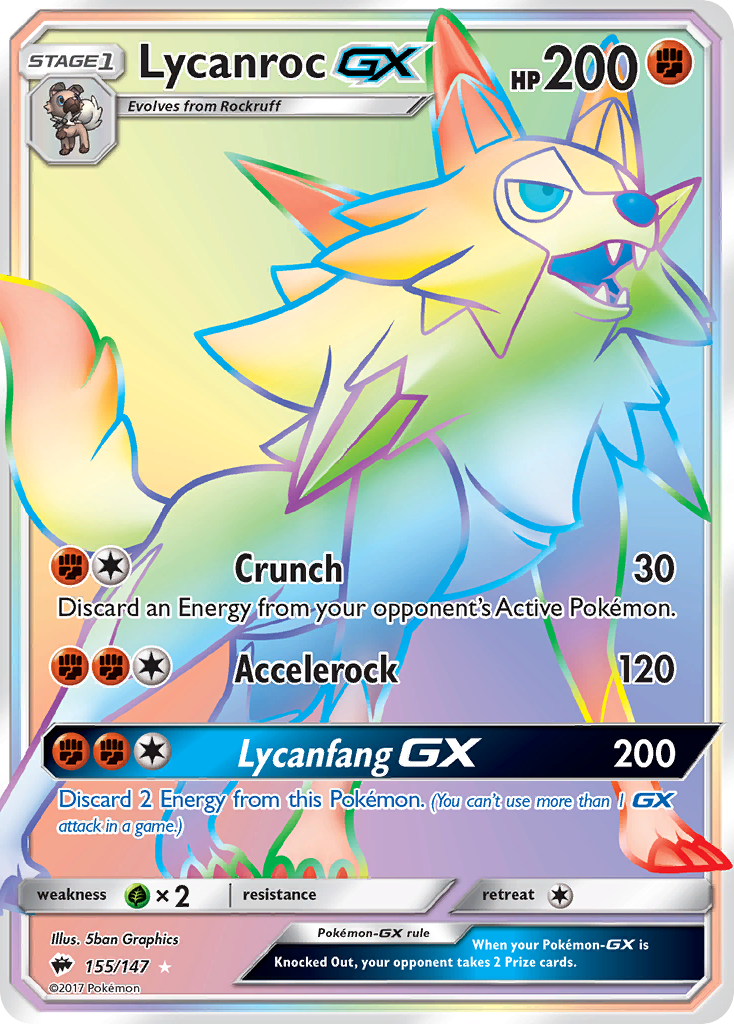 Lycanroc GX (155/147) [Sun & Moon: Burning Shadows] Pokémon