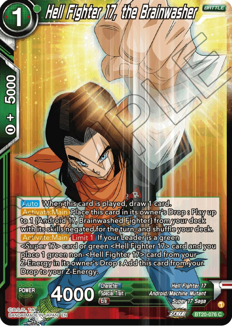 Hell Fighter 17, the Brainwasher (BT20-076) [Power Absorbed] Dragon Ball Super