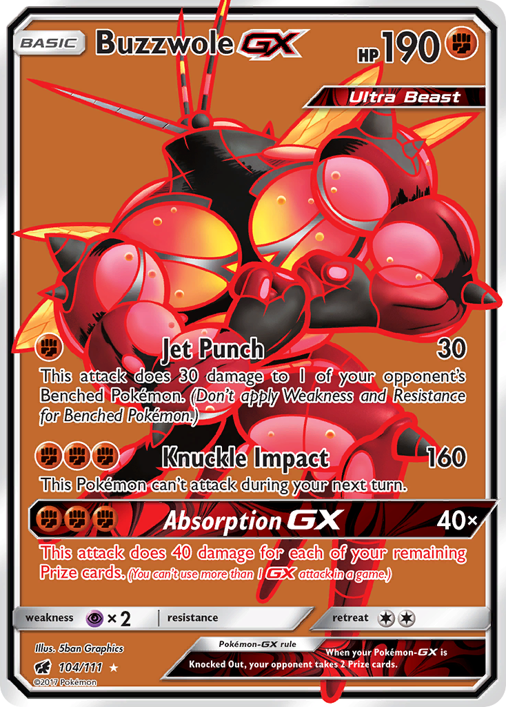 Buzzwole GX (104/111) [Sun & Moon: Crimson Invasion] Pokémon