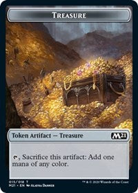 Treasure // Zombie Double-Sided Token [Core Set 2021 Tokens] Magic: The Gathering