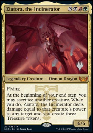 Ziatora, the Incinerator (Promo Pack) [Streets of New Capenna Promos] Magic: The Gathering