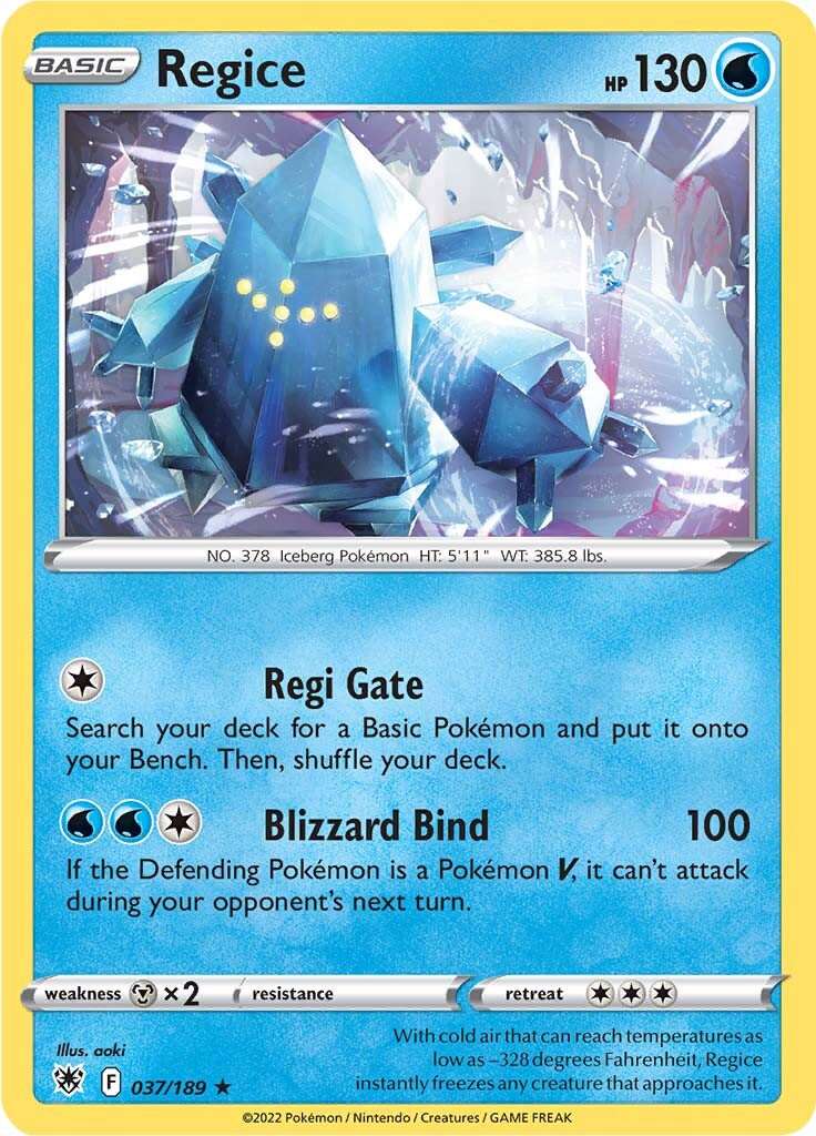 Regice (037/189) [Sword & Shield: Astral Radiance] Pokémon