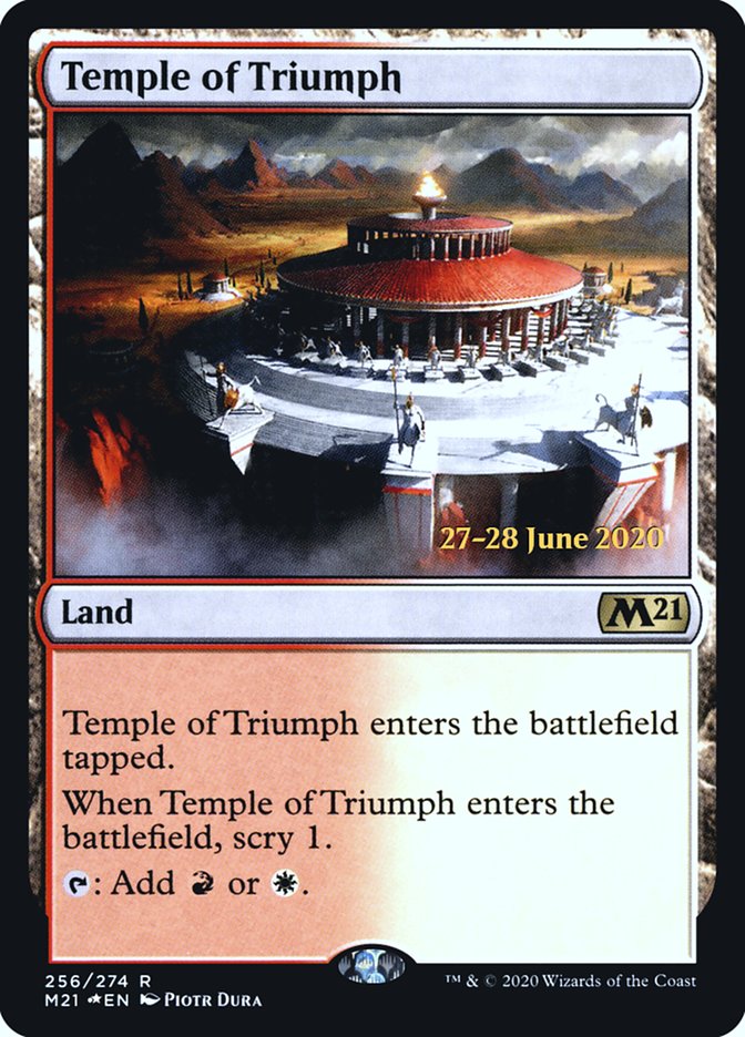 Temple of Triumph [Core Set 2021 Prerelease Promos] Magic: The Gathering