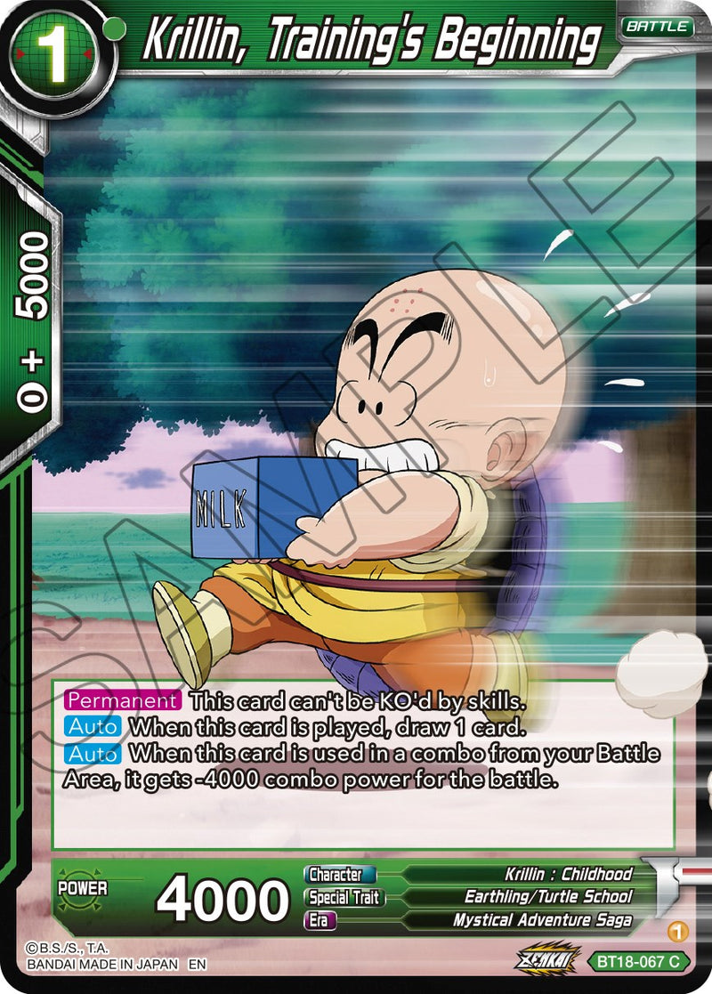 Krillin, Training's Beginning (BT18-067) [Dawn of the Z-Legends] Dragon Ball Super