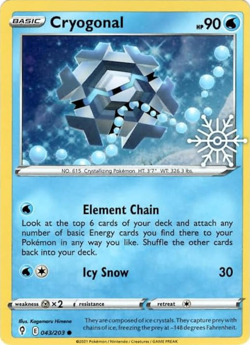 Cryogonal (043/203) (Holiday Calendar) [Sword & Shield: Evolving Skies] Pokémon