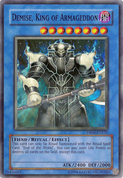 Demise, King of Armageddon [DR04-EN155] Super Rare Yu-Gi-Oh!